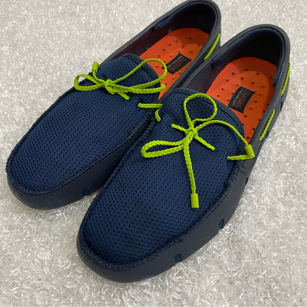 Swims Mens Size 8 Braided Lace Loafers